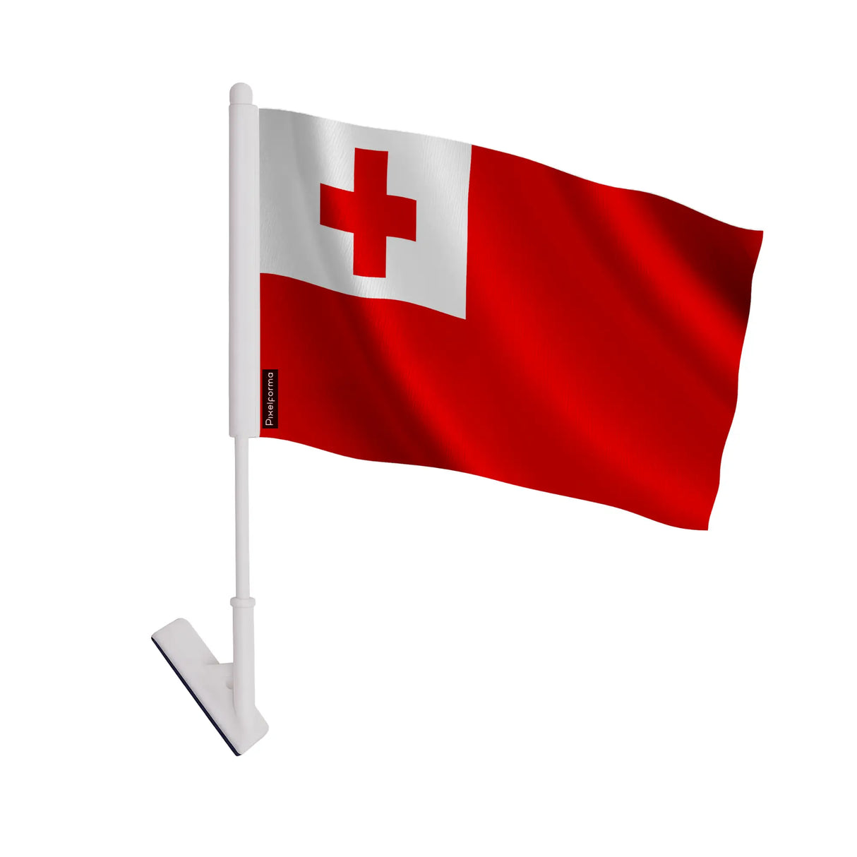 Drapeau adhésif tonga polyester souple facile à coller