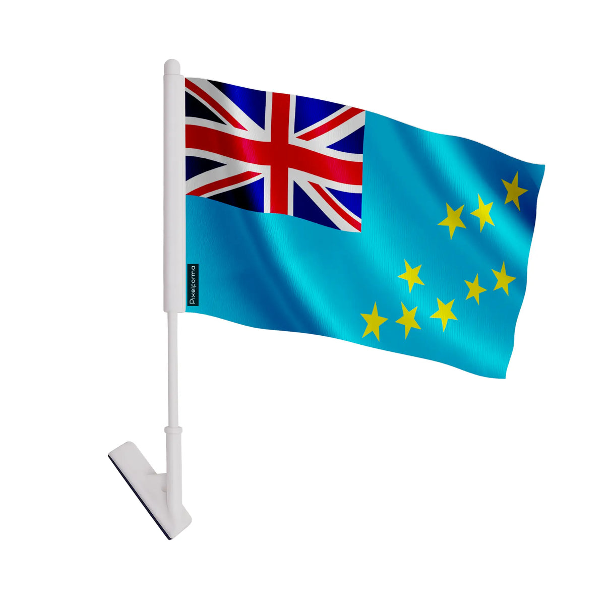 Drapeau adhésif tuvalu polyester souple facile à coller