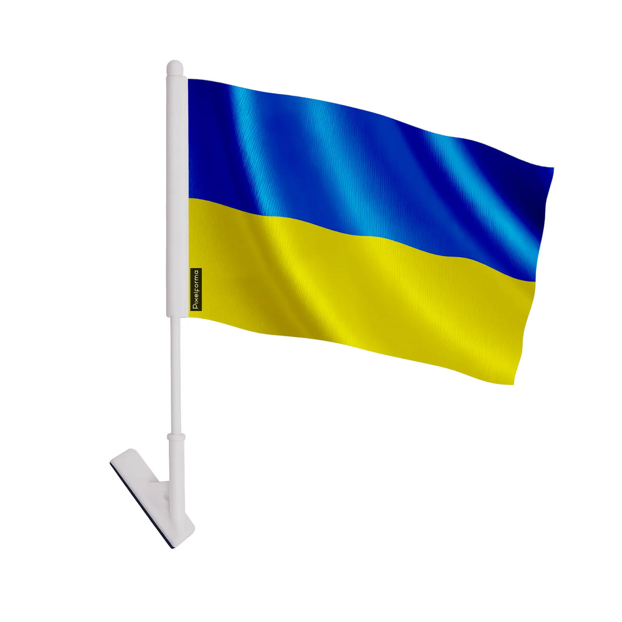 Drapeau adhésif ukraine en polyester souple facile à coller