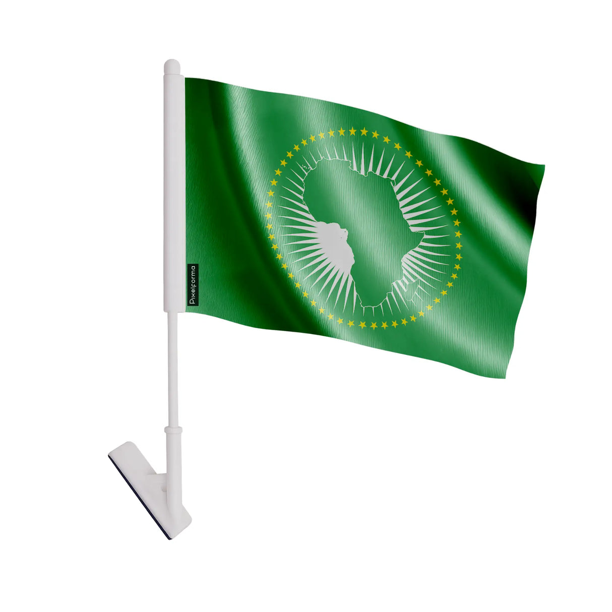 Drapeau adhésif union africaine polyester souple à coller