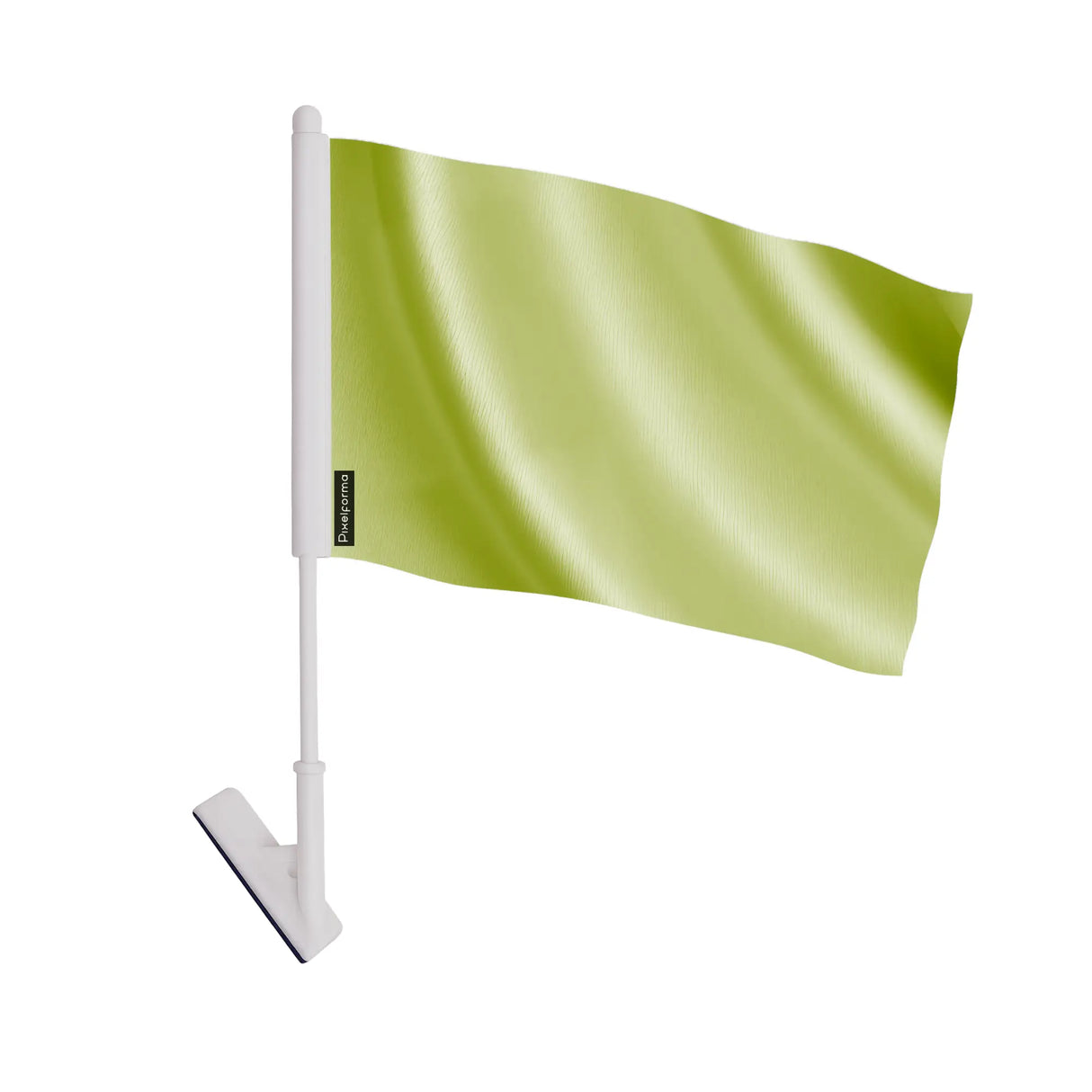 Drapeau adhésif vert clair polyester facile à coller