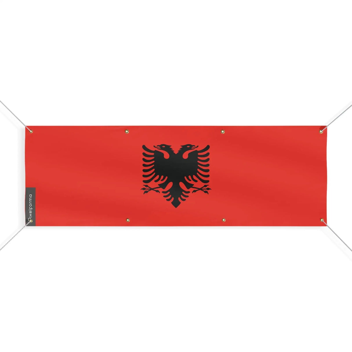 Drapeau albanie polyester résistant avec œillets durables