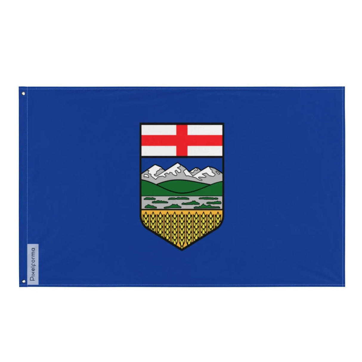 Drapeau alberta polyester résistant œillets à gauche