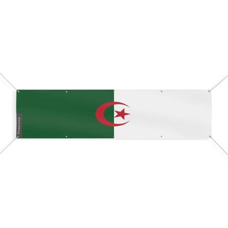 Drapeau algérie polyester résistant avec 10 œillets
