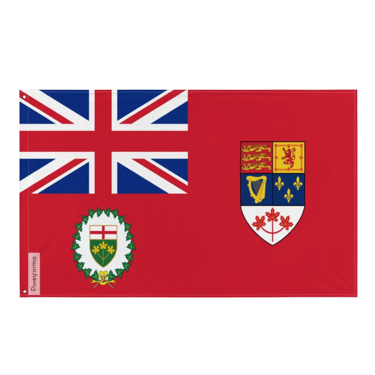 Drapeau ancien ontario polyester œillets à gauche robuste