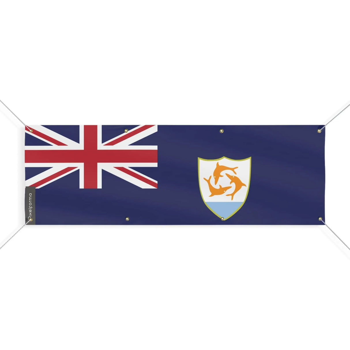 Drapeau anguilla polyester résistant aux intempéries