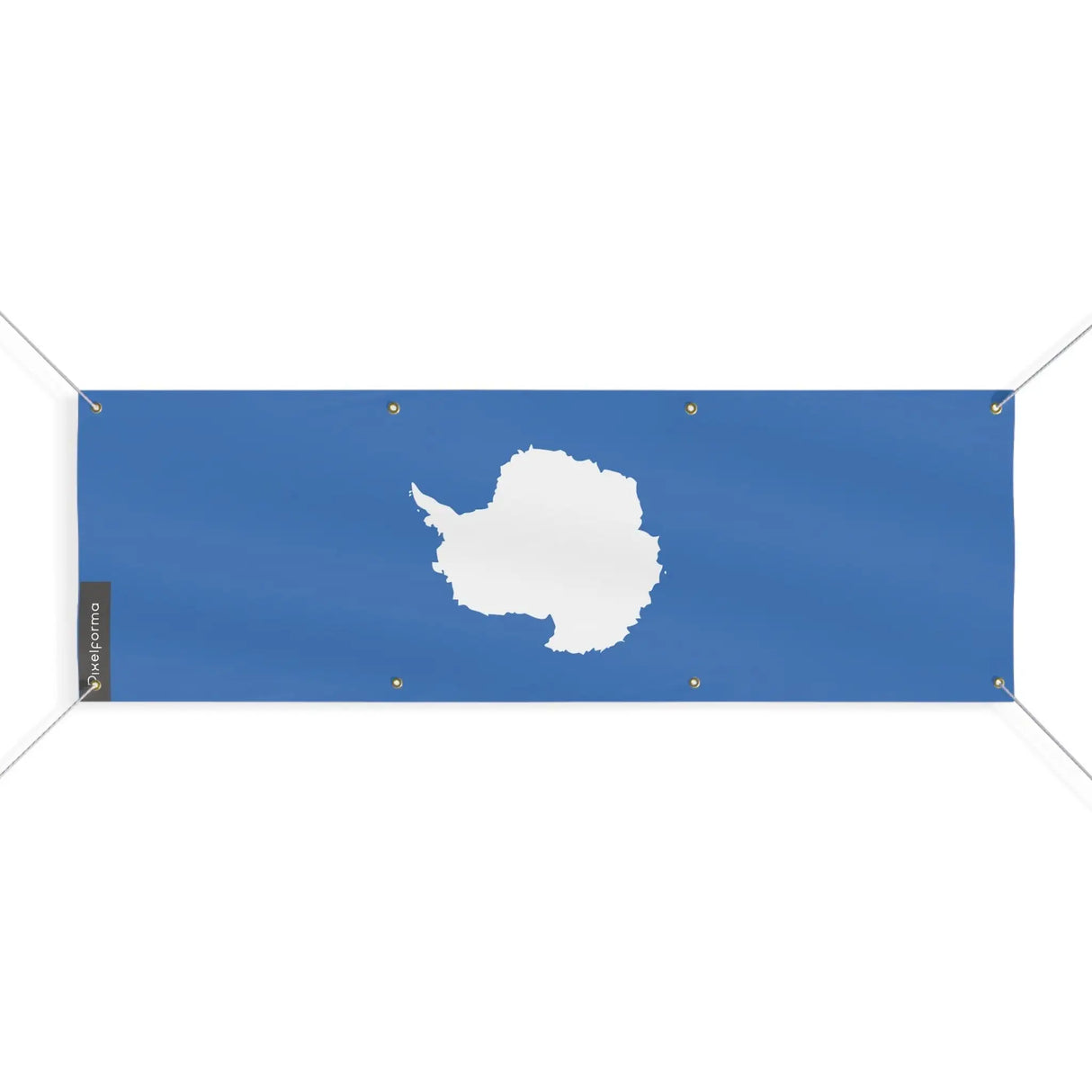 Drapeau antarctique polyester résistant avec œillets