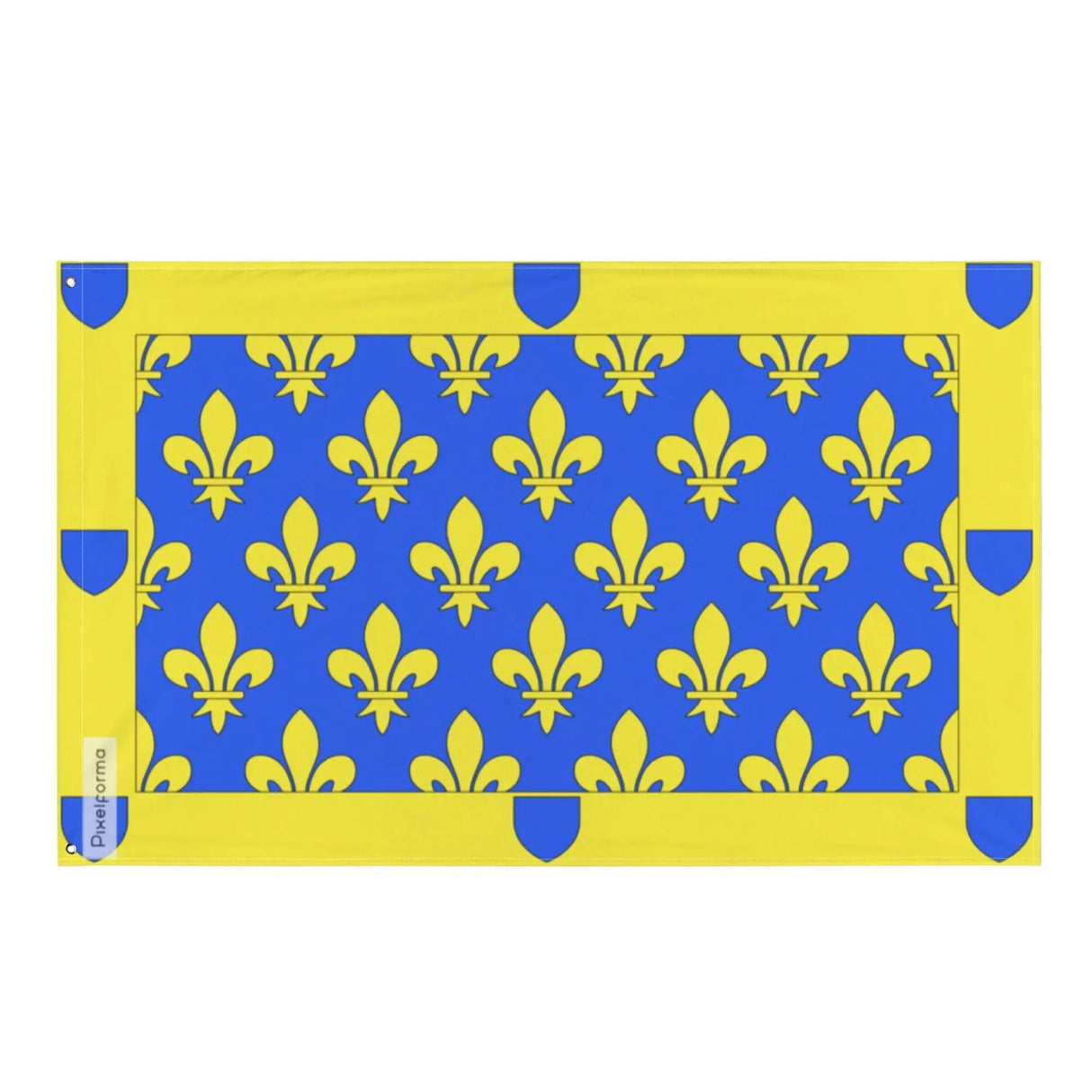 Drapeau ardèche polyester résistant avec œillets à gauche