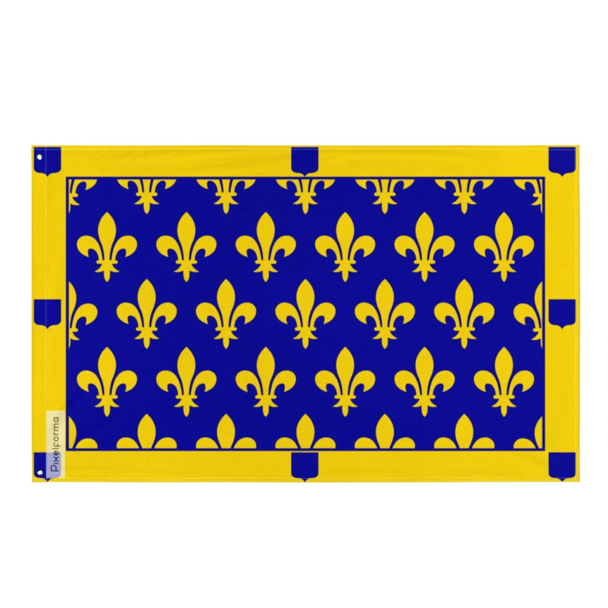 Drapeau ardèche polyester résistant œillets à gauche