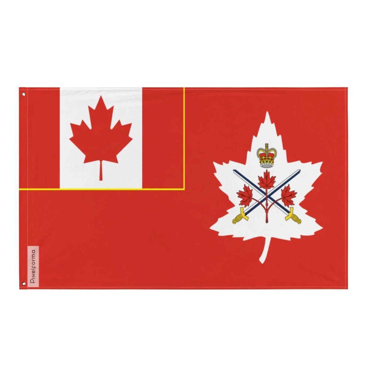 Drapeau armée canadienne polyester œillets à gauche