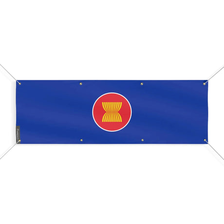 Drapeau asean polyester résistant aux intempéries 8 œillets