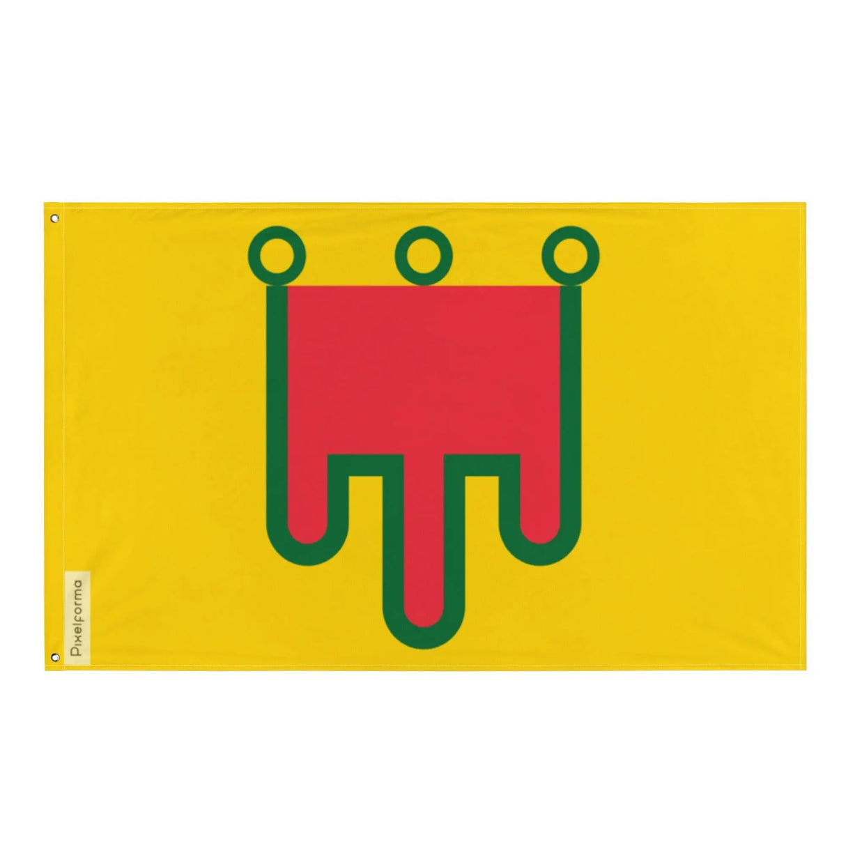 Drapeau auvergne polyester résistant avec œillets à gauche