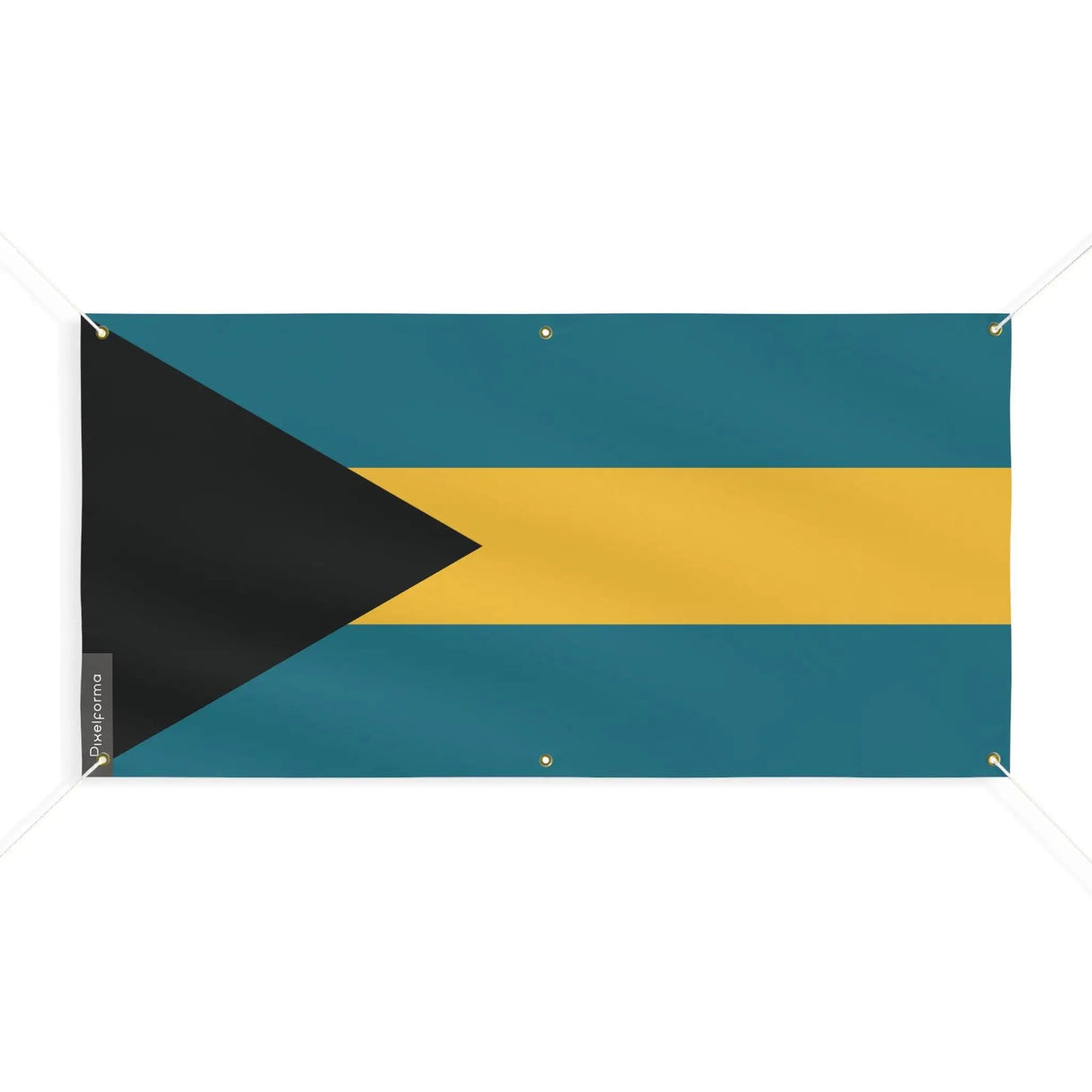 Drapeau bahamas en polyester résistant avec œillets robustes