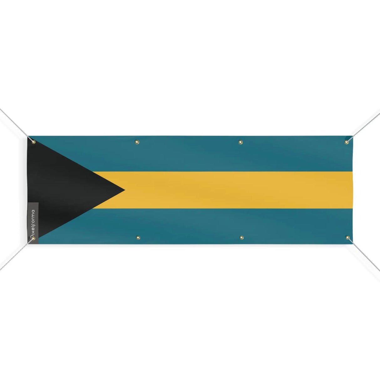 Drapeau bahamas polyester résistant avec œillets robustes