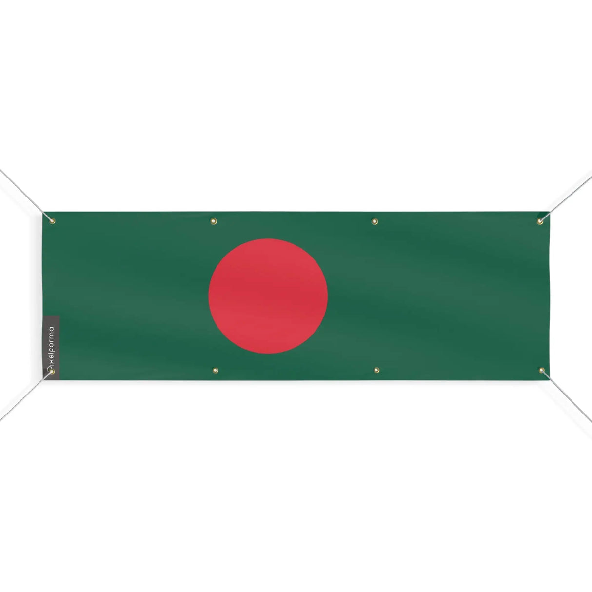 Drapeau bangladesh polyester résistant avec 8 œillets
