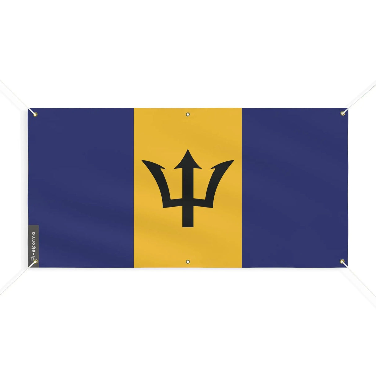 Drapeau barbade polyester résistant usage extérieur prolongé