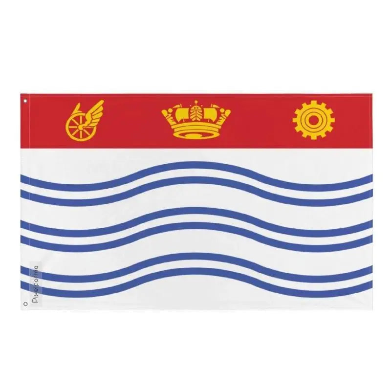 Drapeau barrie polyester résistant œillets à gauche