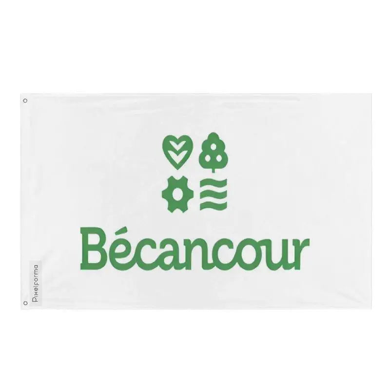Drapeau bécancour polyester résistant œillets à gauche