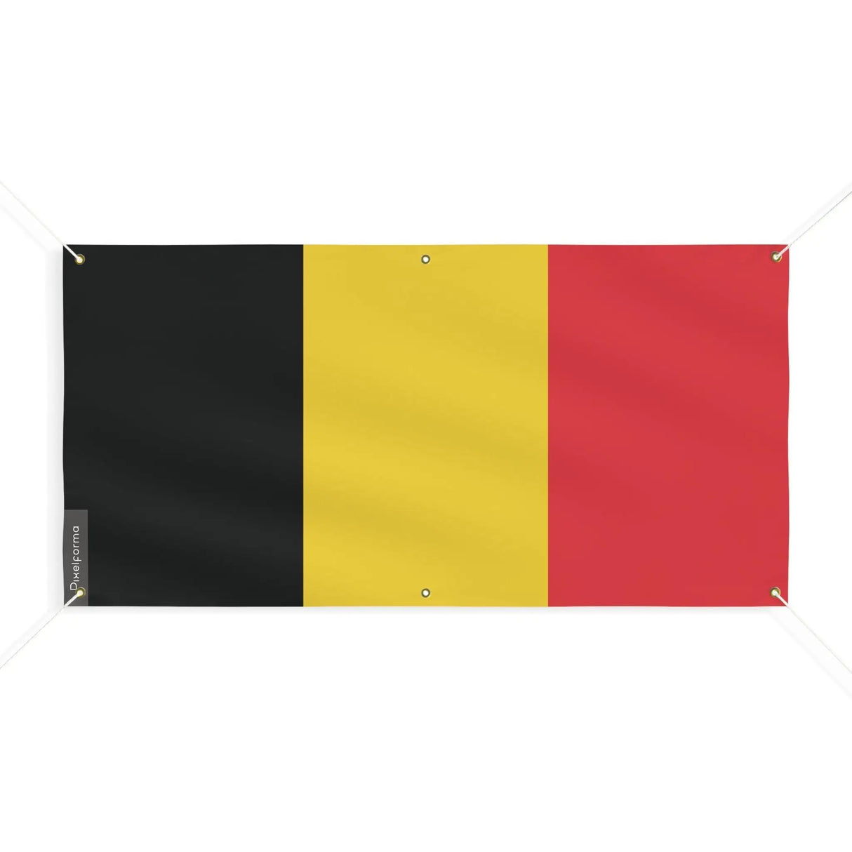 Drapeau belgique en polyester résistant avec œillets