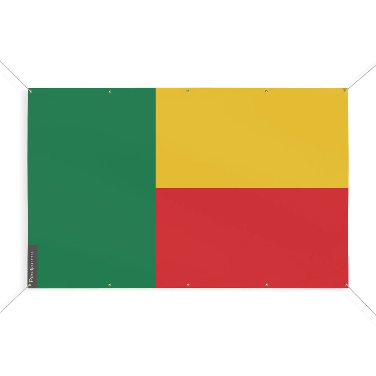 Drapeau bénin en polyester résistant avec œillets