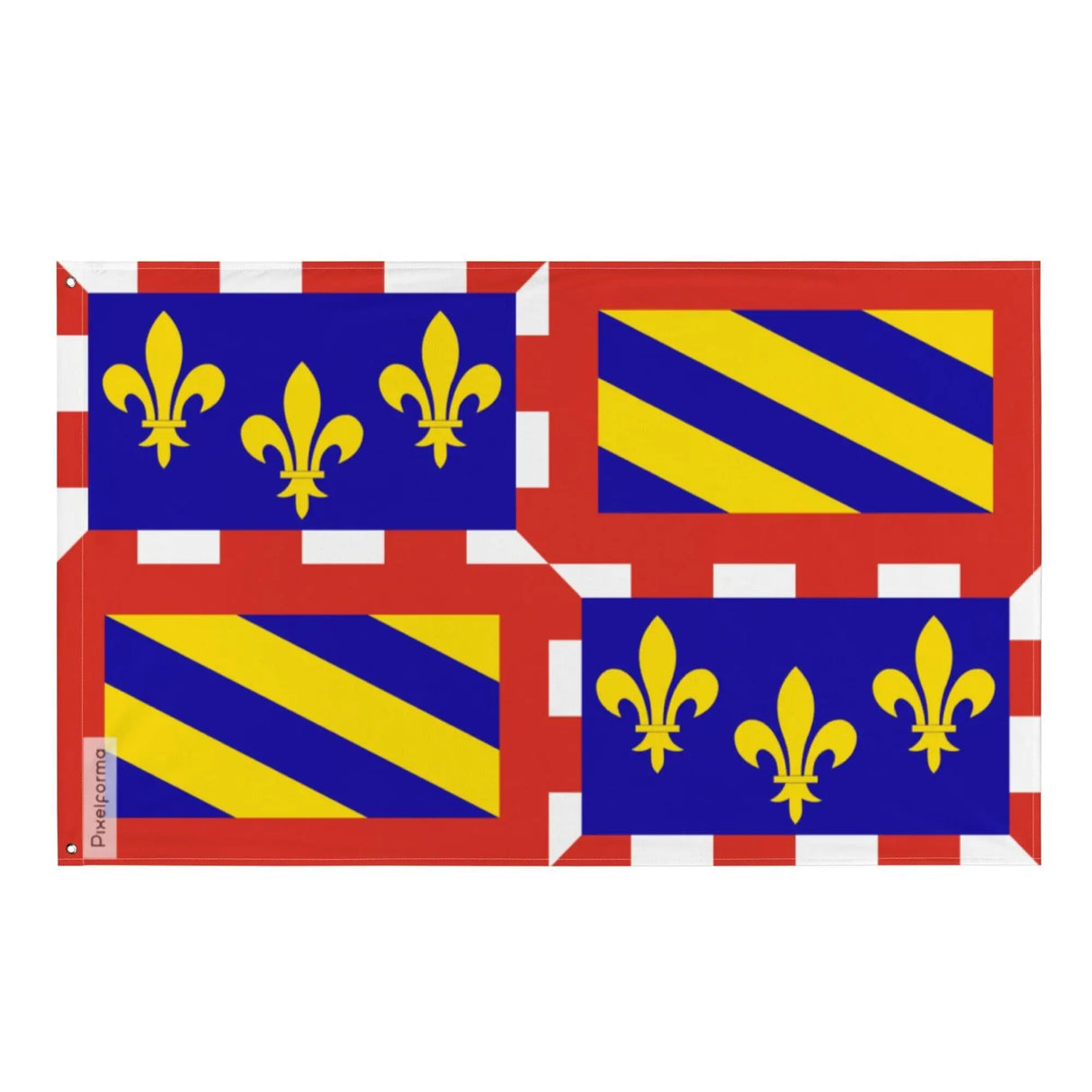Drapeau bourgogne polyester résistant double ourlet