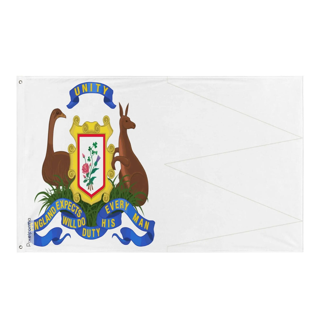 Drapeau bowman polyester double ourlet avec œillets renforcés