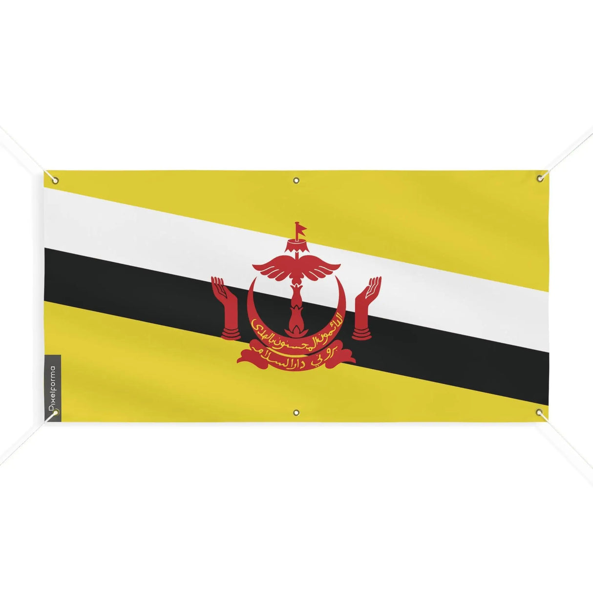 Drapeau brunei en polyester résistant aux intempéries