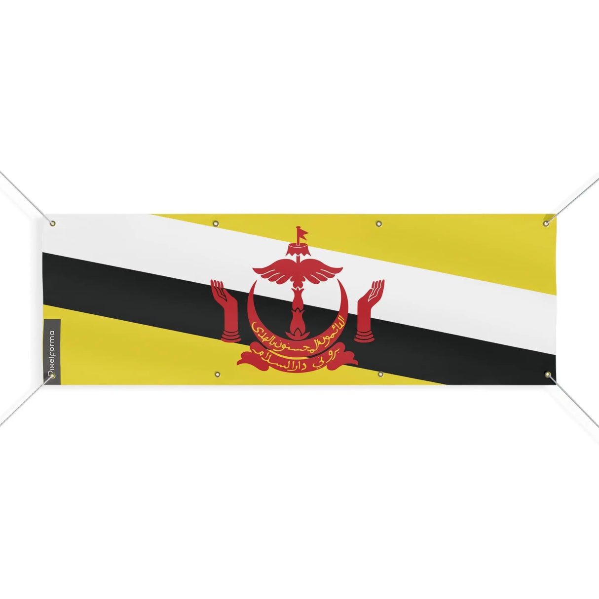 Drapeau brunei polyester résistant aux intempéries œillets
