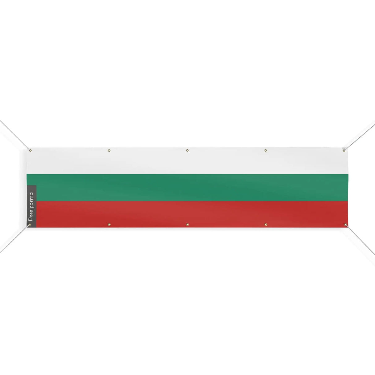 Drapeau bulgarie polyester résistant avec œillets robustes