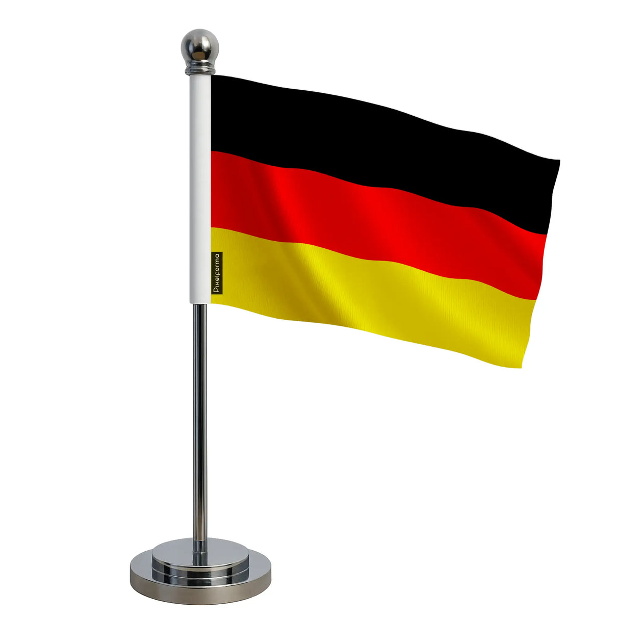 Drapeau bureau allemagne polyester socle acier inoxydable
