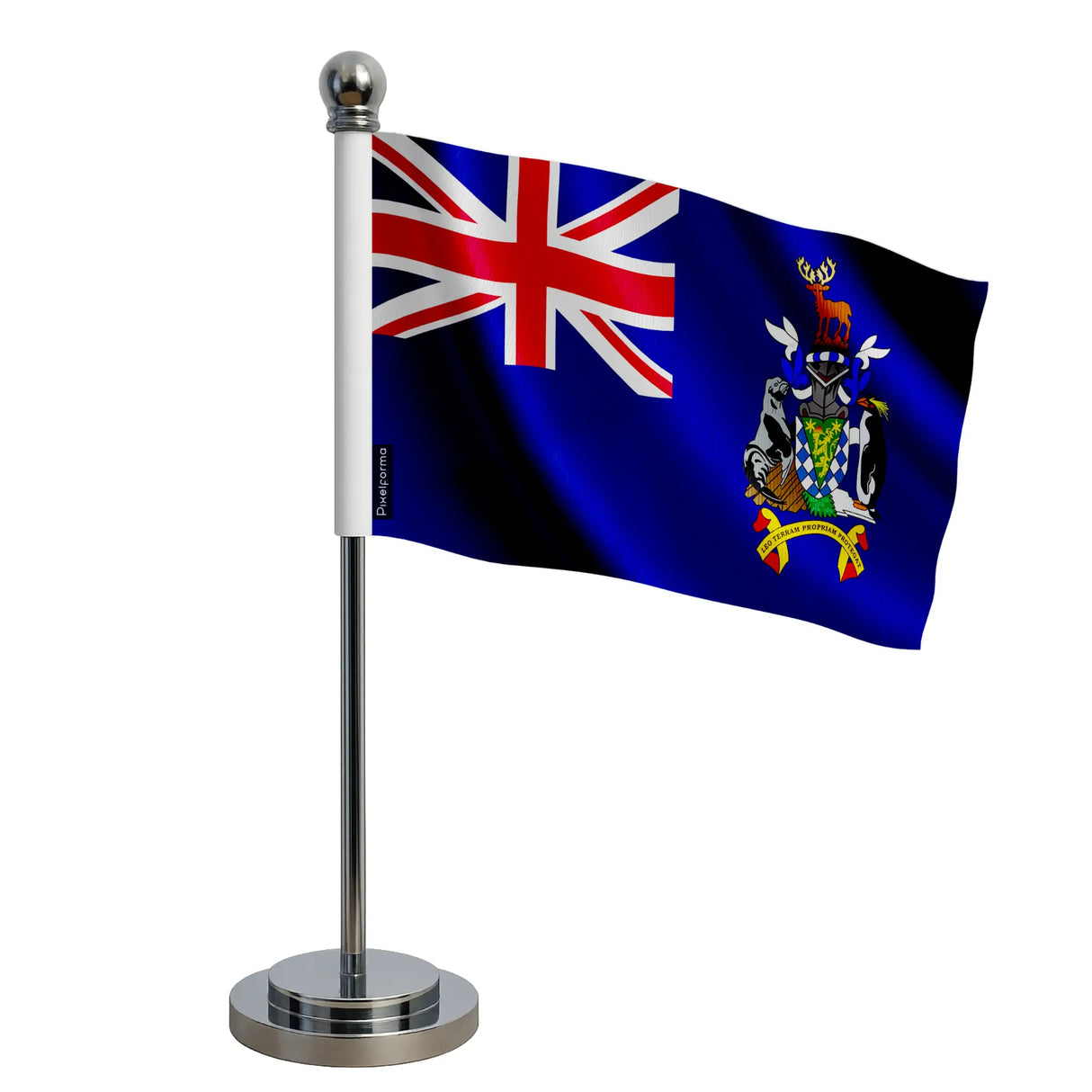 Drapeau bureau géorgie du sud-et-les îles sandwich polyester