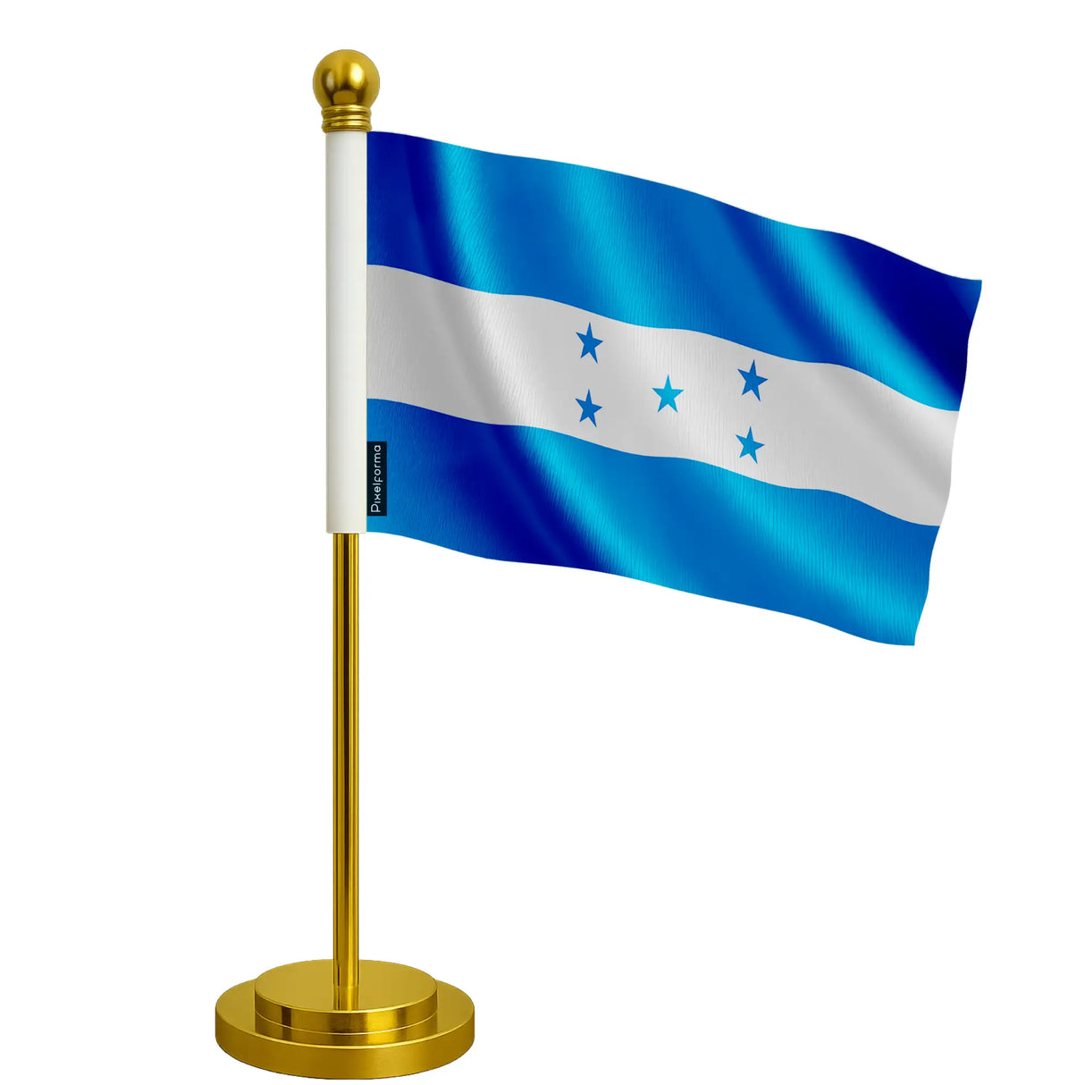 Drapeau bureau honduras polyester socle acier inoxydable