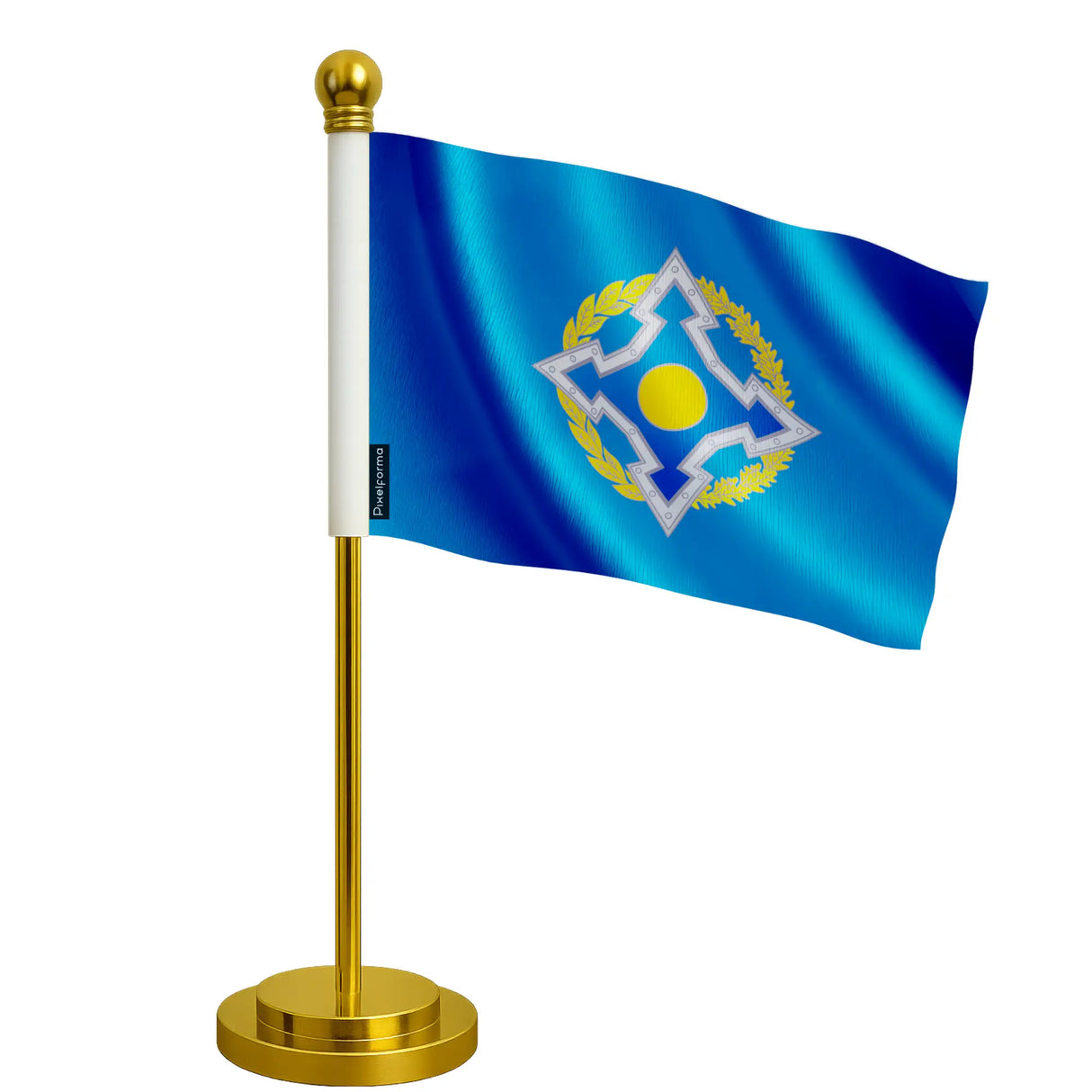 Drapeau bureau organisation sécurité collective polyester acier