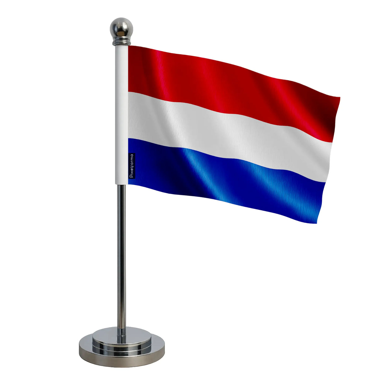 Drapeau bureau pays-bas polyester socle acier inoxydable