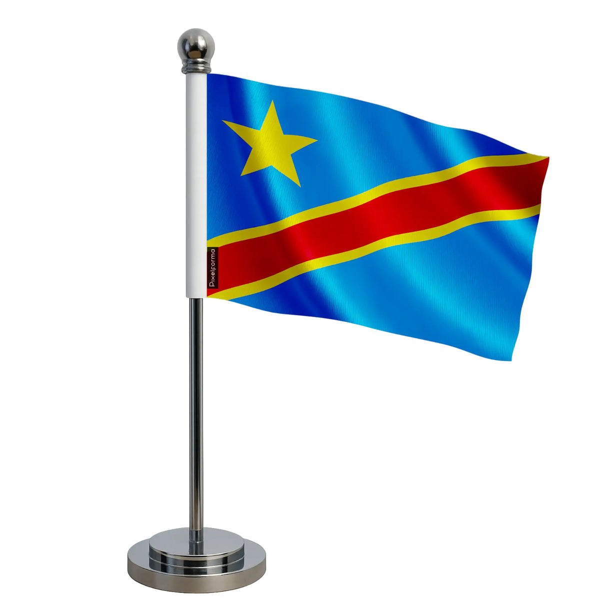 Drapeau bureau république démocratique congo polyester acier