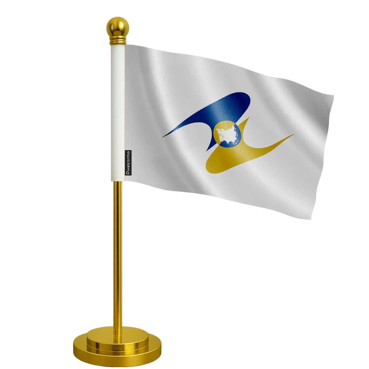 Drapeau bureau union économique eurasiatique polyester acier