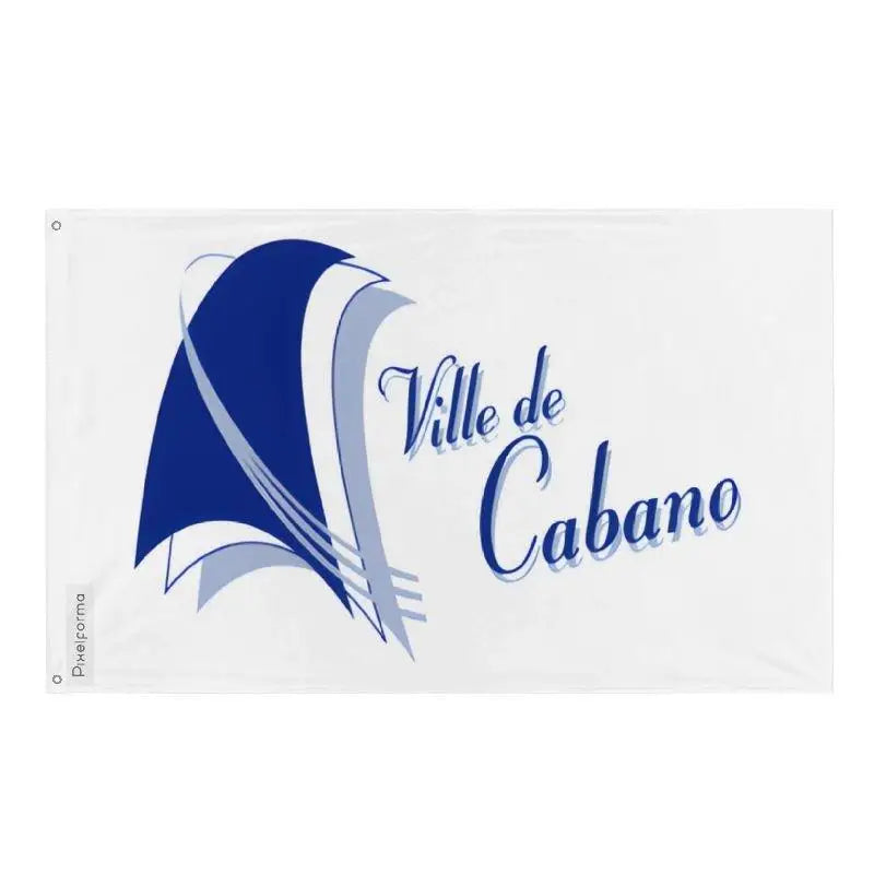 Drapeau cabano polyester résistant avec œillets à gauche
