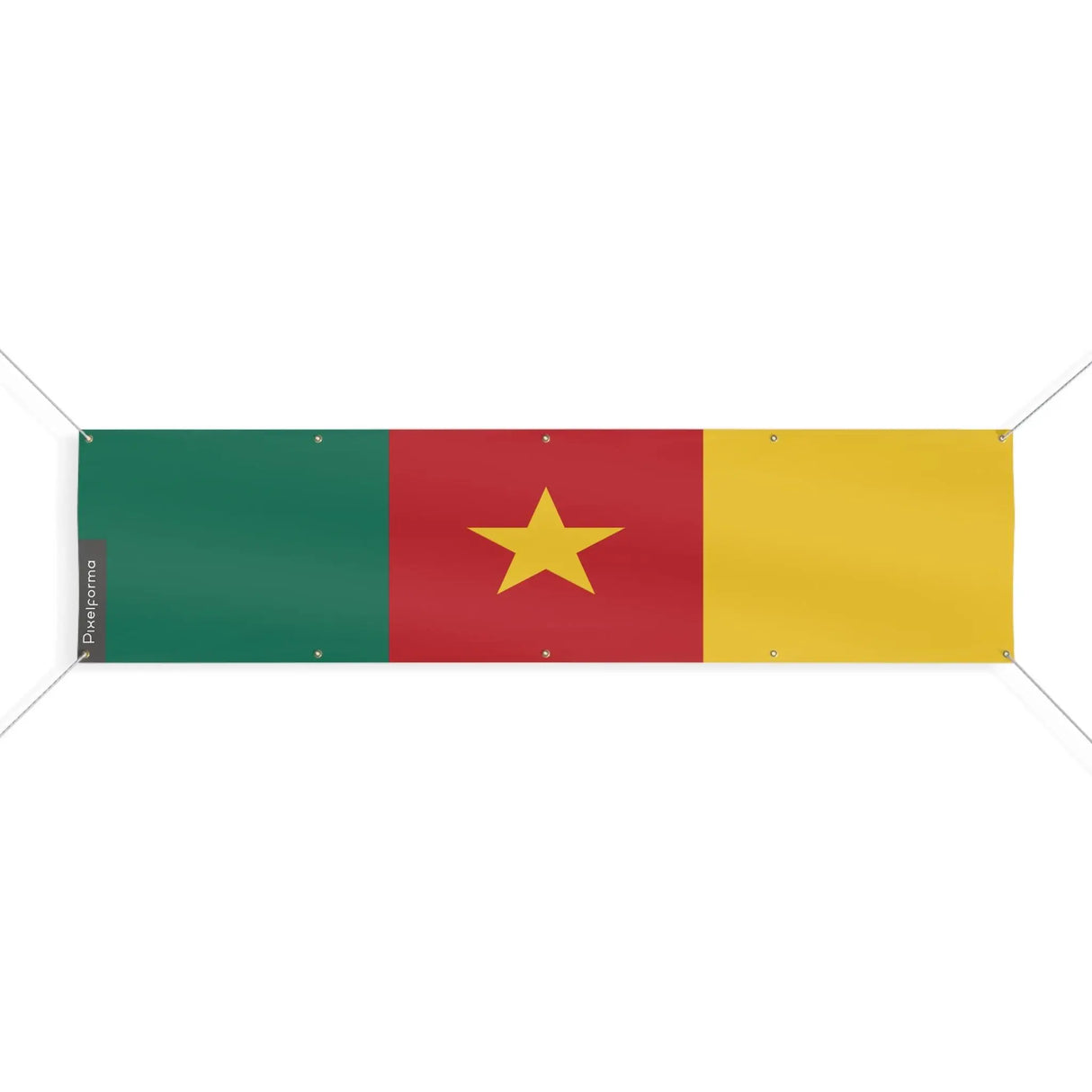 Drapeau cameroun polyester résistant usage extérieur intensif