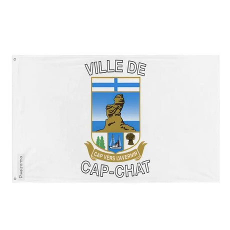Drapeau cap-chat polyester résistant œillets à gauche