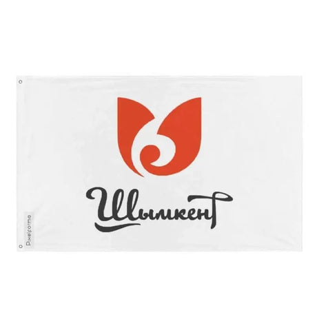 Drapeau chymkent polyester résistant avec œillets à gauche