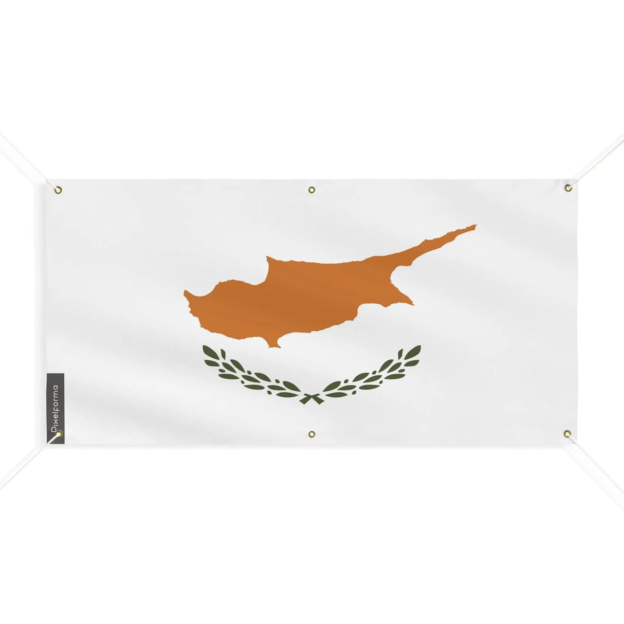 Drapeau chypre polyester résistant aux intempéries