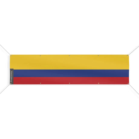 Drapeau colombie polyester résistant œillets pour extérieur