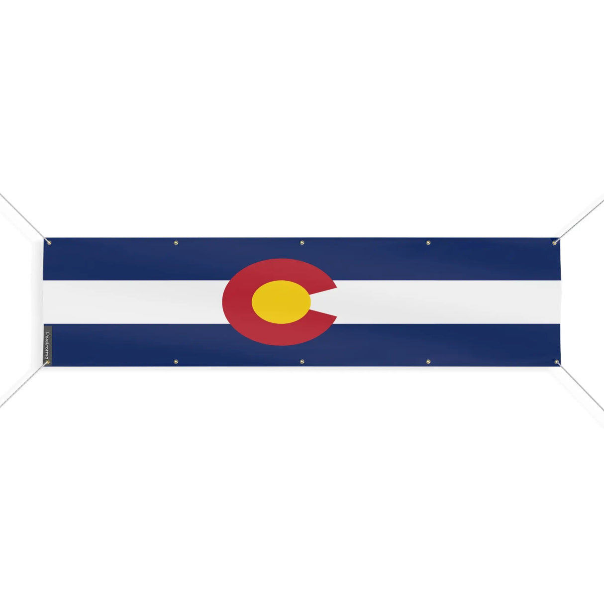 Drapeau colorado polyester résistant aux intempéries œillets