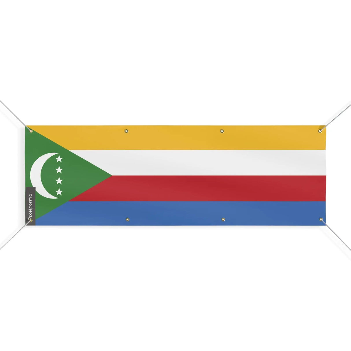 Drapeau comores en polyester résistant à l’extérieur