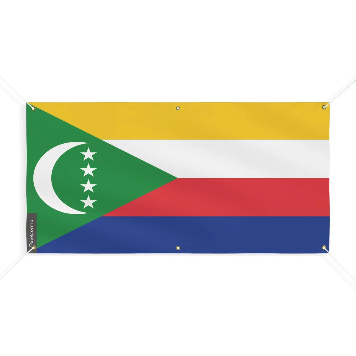 Drapeau comores en polyester résistant aux intempéries