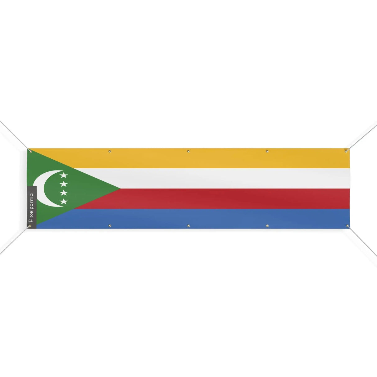 Drapeau comores polyester résistant usage extérieur durable