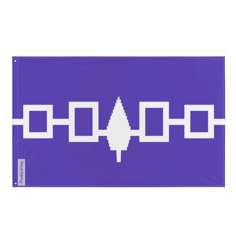 Drapeau confédération iroquoise polyester œillets à gauche