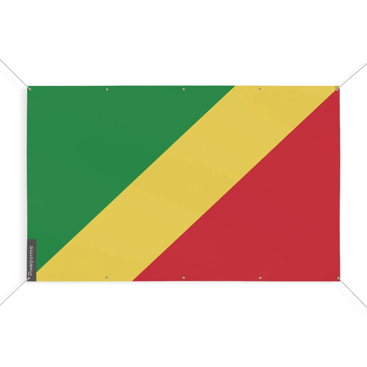 Drapeau congo polyester résistant avec œillets durables