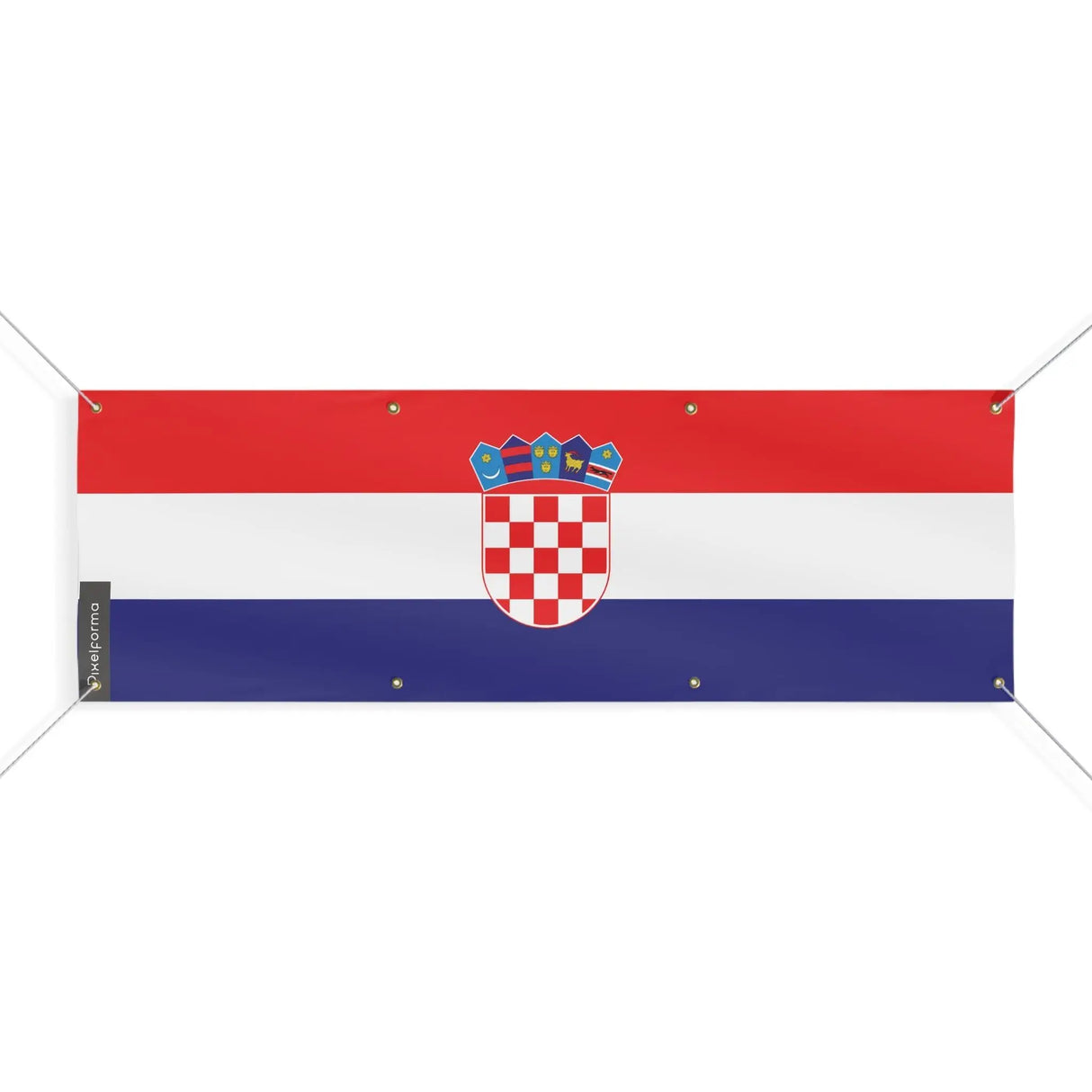 Drapeau croatie en polyester résistant avec œillets solides