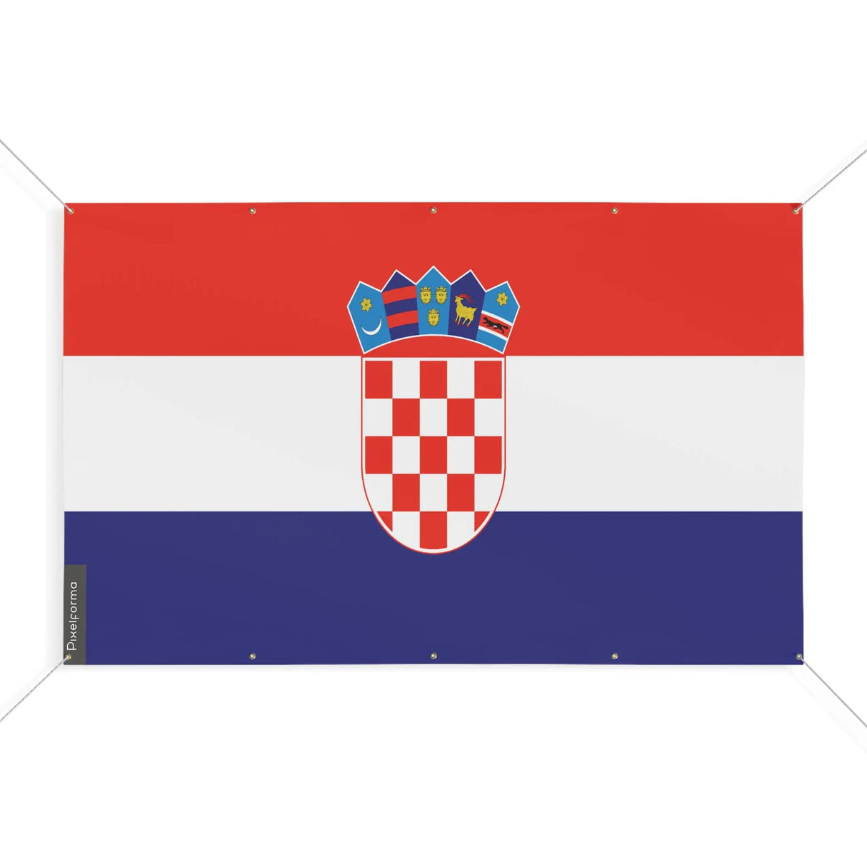 Drapeau croatie polyester résistant avec œillets robustes